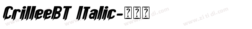 CrilleeBT Italic字体转换